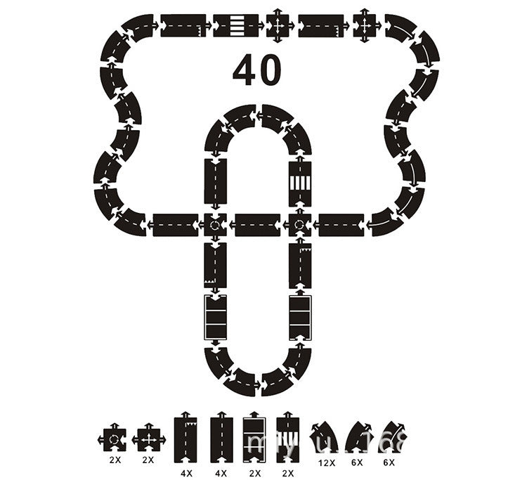 Kids Educational Learning Traffic Toys For Children Road Building Toy Car Roadway Expressway Motorway Flexible Puzzle Track Set