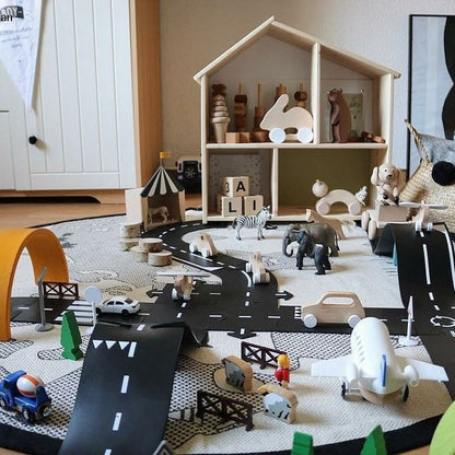 Kids Educational Learning Traffic Toys For Children Road Building Toy Car Roadway Expressway Motorway Flexible Puzzle Track Set