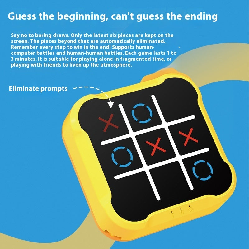 Educational Tictactoe Three-character Chess Rice Chess Children's Toys Montessori Puzzle Table Game Chess Chess Set Portable For Adults Kids